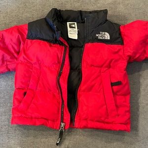 North Face 2T red puffer coat